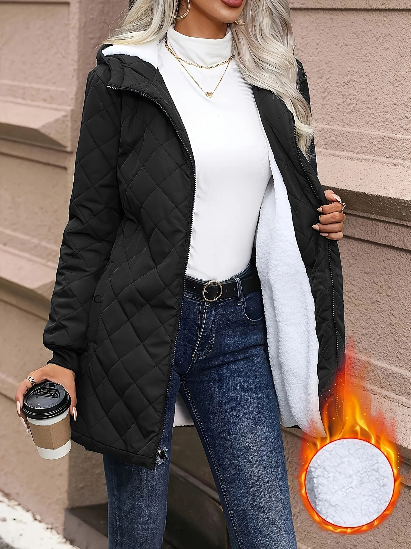 Women's Casual Parka Winter Coat with Quilted Design | Perfect for Autumn/Winter