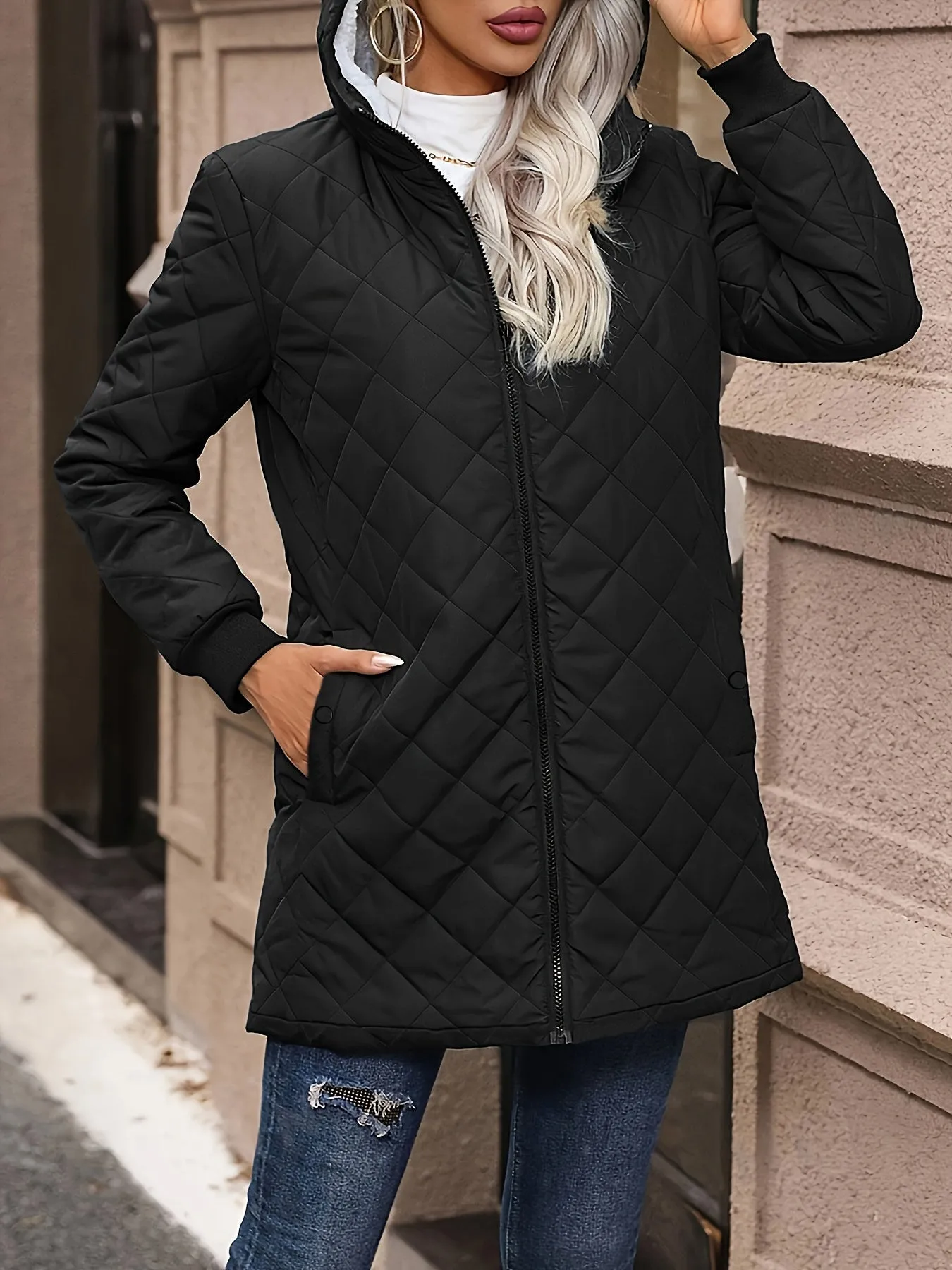 Women's Casual Parka Winter Coat with Quilted Design | Perfect for Autumn/Winter