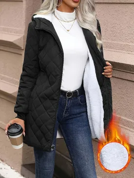 Women's Casual Parka Winter Coat with Quilted Design | Perfect for Autumn/Winter