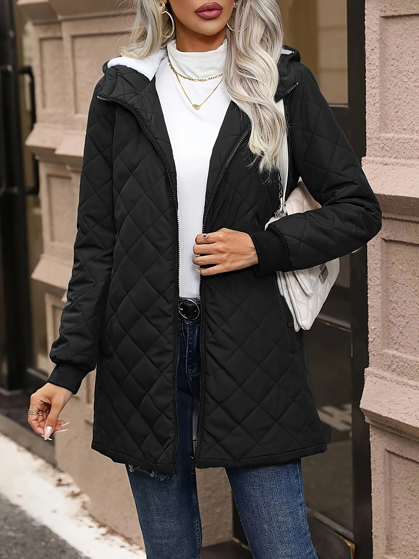 Women's Casual Parka Winter Coat with Quilted Design | Perfect for Autumn/Winter