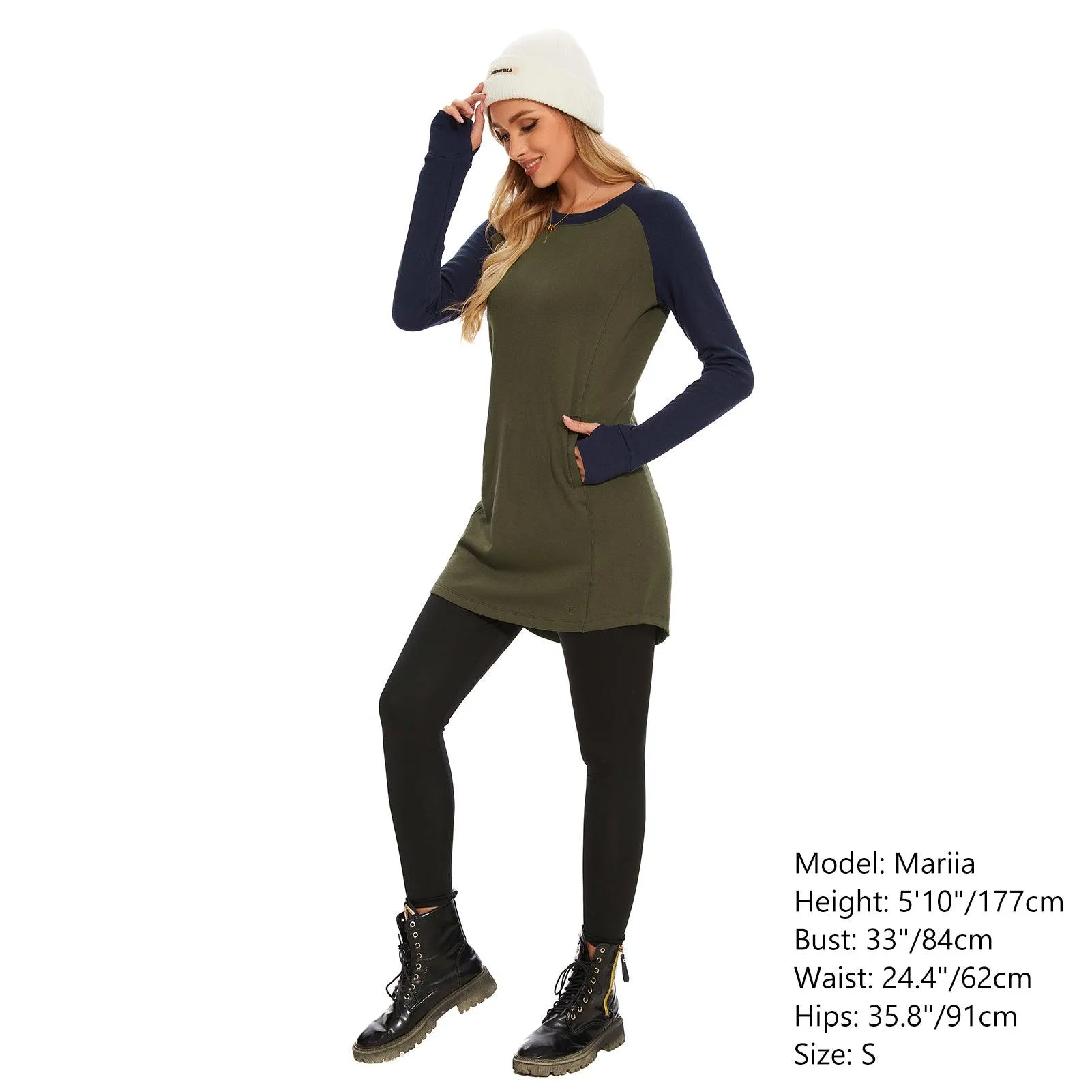 Women's Crew Neck Fleece Dress LB20W