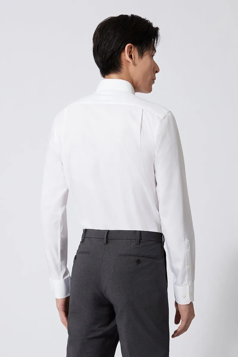 Wrinkle-Free Poplin Dress Shirt | White WH001Z
