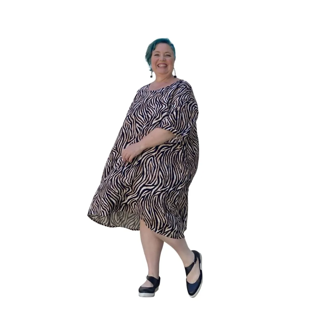 Zebra Print Frankie Oversized T Dress