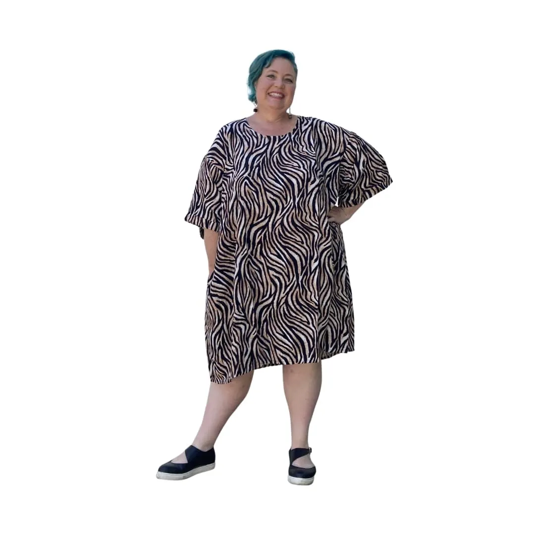 Zebra Print Frankie Oversized T Dress