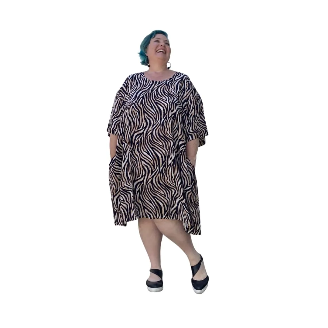 Zebra Print Frankie Oversized T Dress